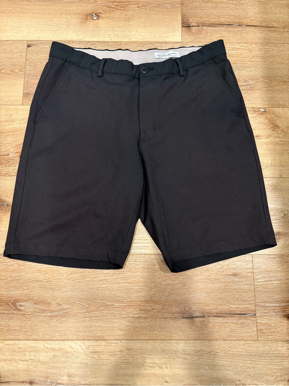 Greg Norman Collection Black Flat Front  Shorts